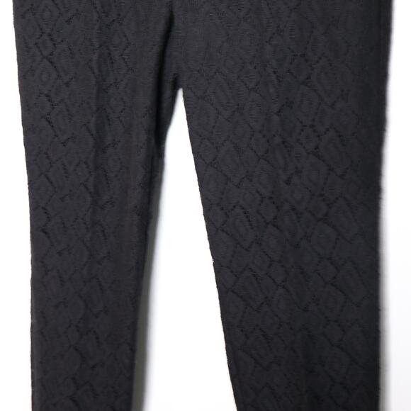 NANETTE LEPORE Lace Trouser Pants Skinny Mid Rise Work Lined Black Women's 2 - Picture 3 of 10